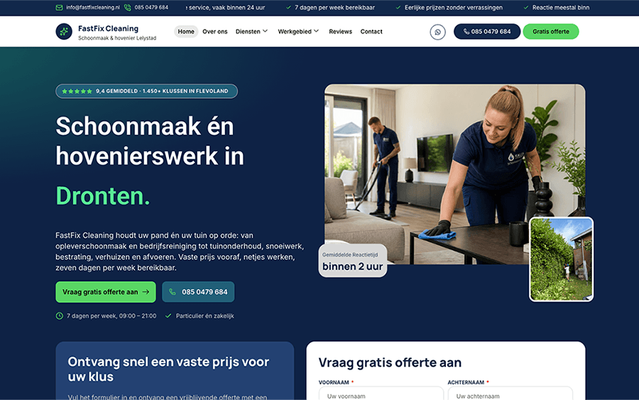 Fastfix Cleaning website