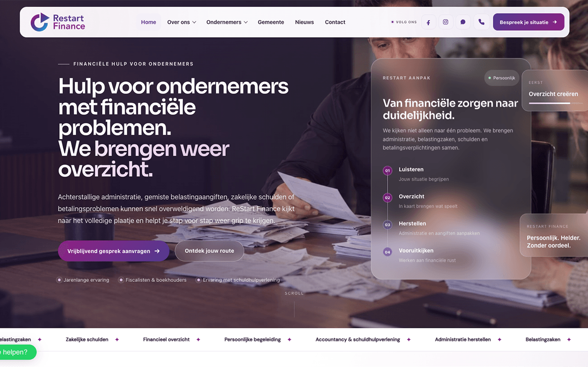Restart Finance website